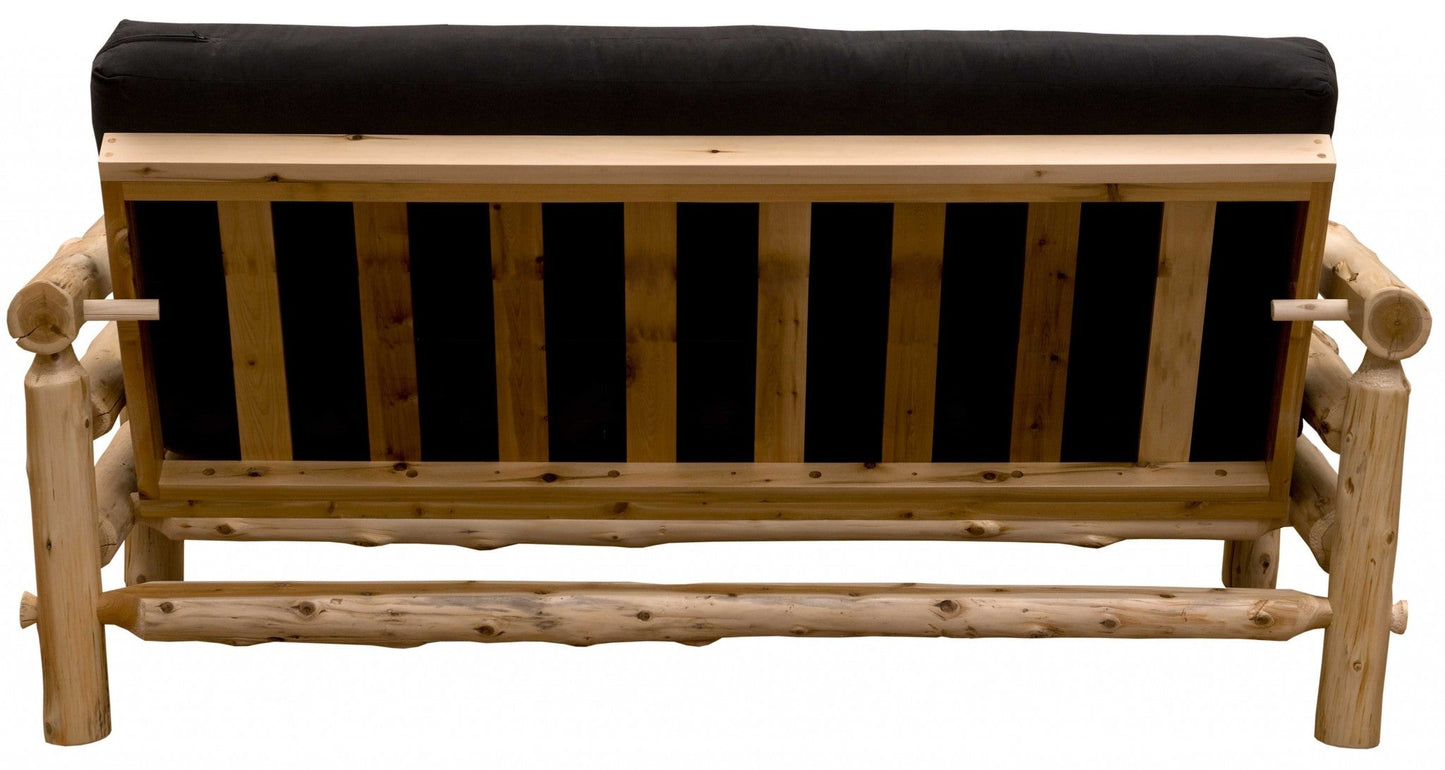 Authentic Log Cabin Natural Cedar Futon