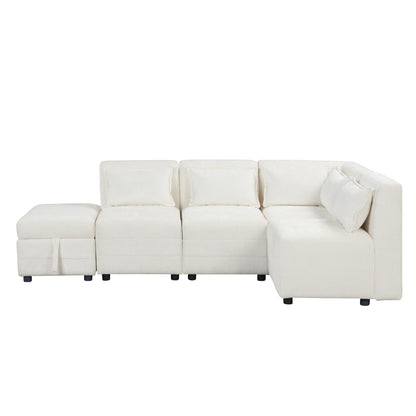 Free-Combined Sectional Sofa 5-seater Modular Couches with Storage - Magniastore