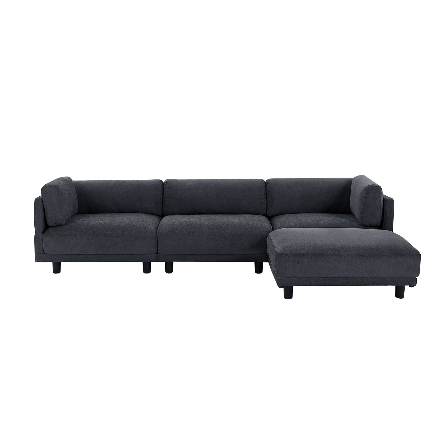 Upholstery Convertible Sectional Sofa, L Shaped Couch with Reversible - Magniastore