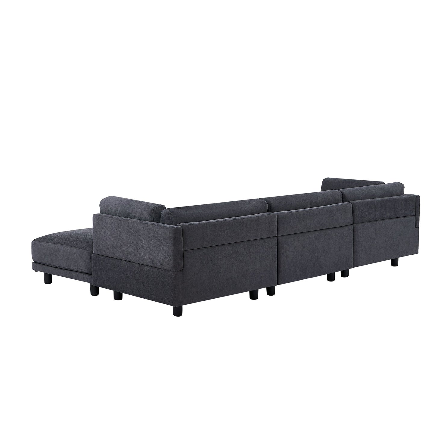 Upholstery Convertible Sectional Sofa, L Shaped Couch with Reversible - Magniastore